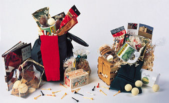 golf themed baskets